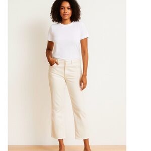 GAP Women's Crop Kick Pants Size‎ 16 Snowcap Cream